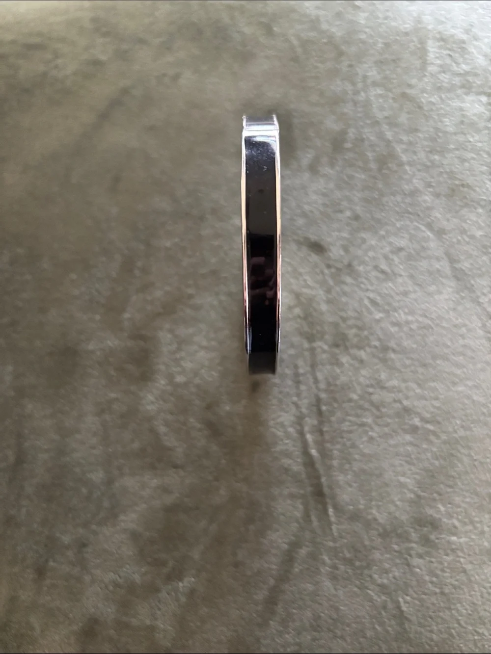 Banana Republic Silver-Tone Bangle with Black Inlay